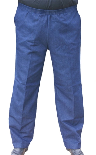mens blue jeans with elastic waistband